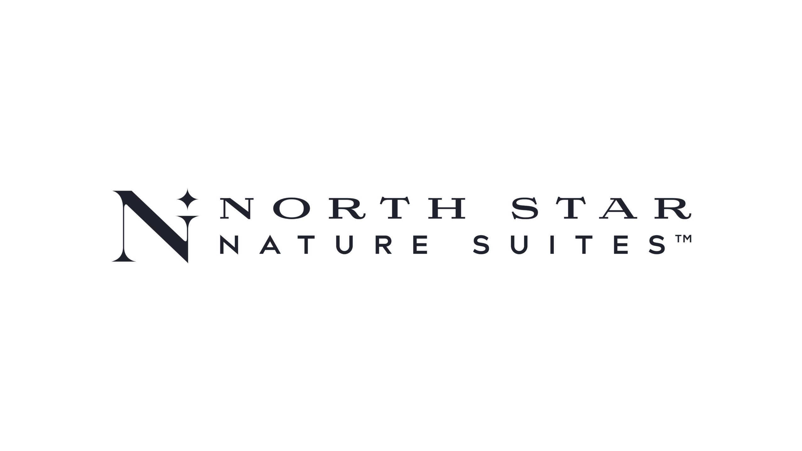 North Star Nature Suites logo with text and a star symbol, on a white background.