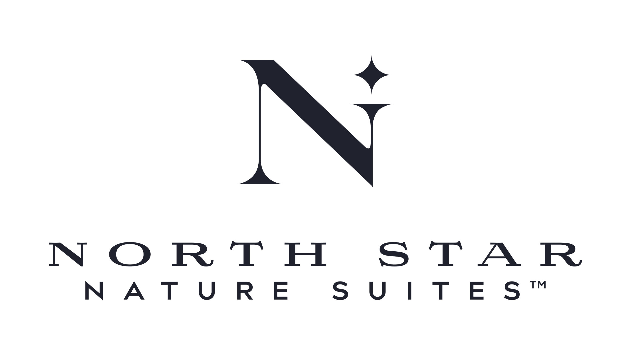 Logo with a stylized letter N and a star, text reads 'NORTH STAR NATURE SUITES'.