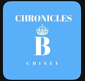 Blue square with white text reading 'CHRONICLES B GINEY' and a crown symbol, centered on the image.