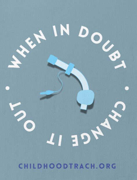 A blue telephone receiver with a cord, surrounded by text reading 'When in doubt, change it,' on a blue background.