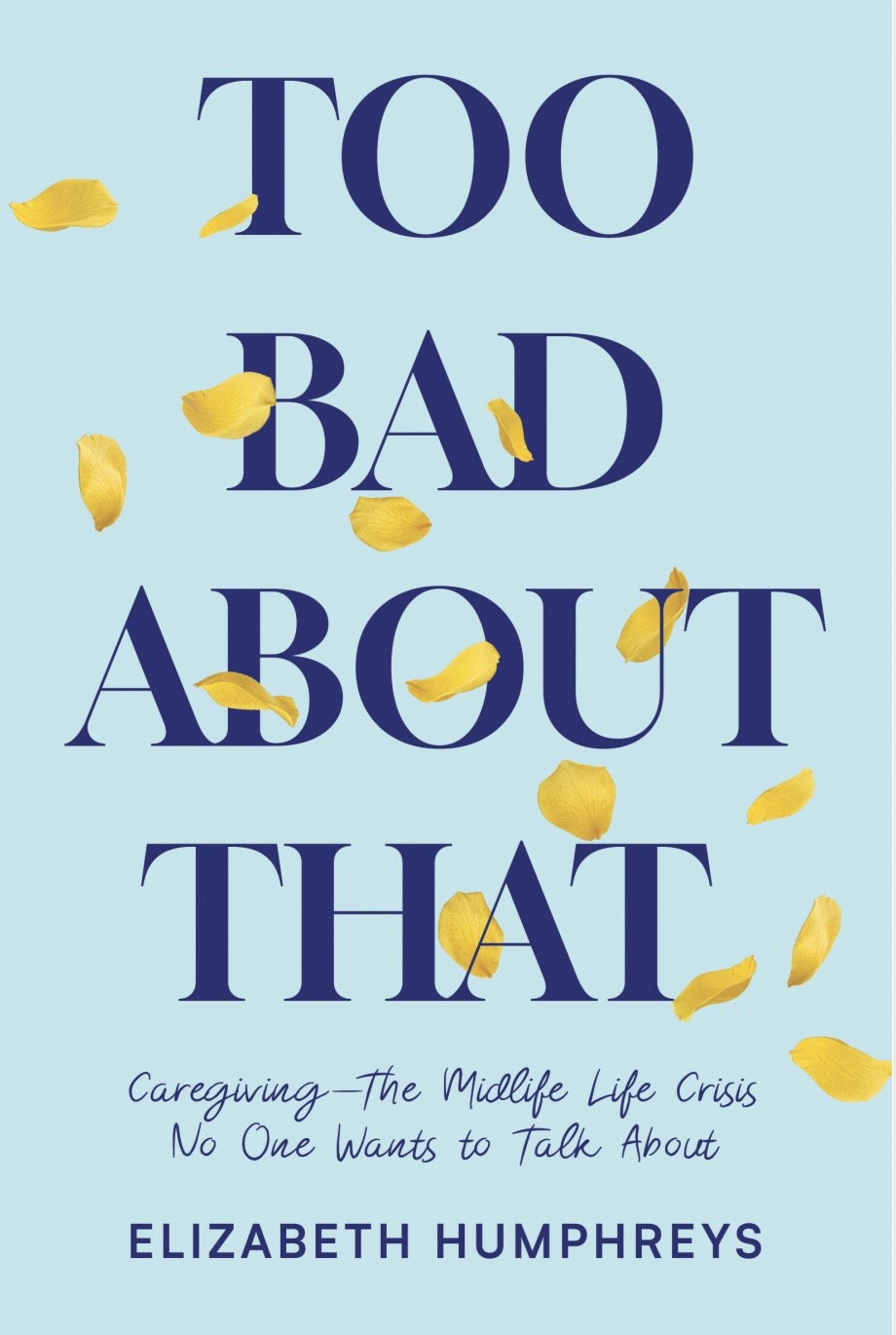 Book cover with blue text and yellow leaves on a light blue background, titled